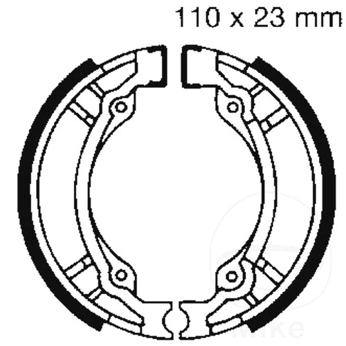 Ebc brake shoes rear - brake,