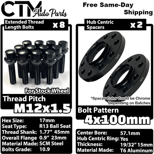 15mm thick 4x100 1mm - 15mm,
