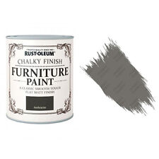 Rust-Oleum Chalk Chalky Furniture Paint Chic Shabby 750ml Anthracite Matt