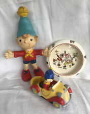  Vintage Noddy 1950's Bilton's Happy Bowl, 1975 Bendy Rubber Toy & Car Egg Cup