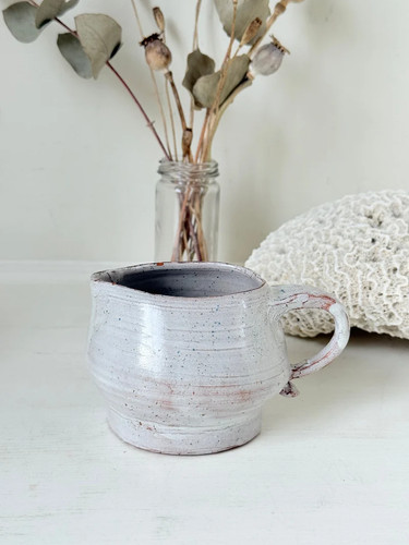 Studio pottery milk jug - milk, with