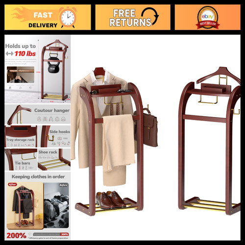 Wooden suit valet stand for - suit,