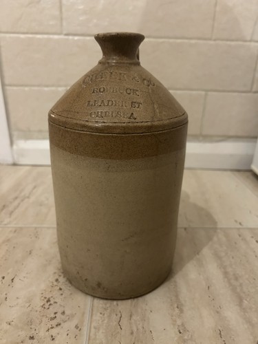 Antique stoneware flagon with - antique,