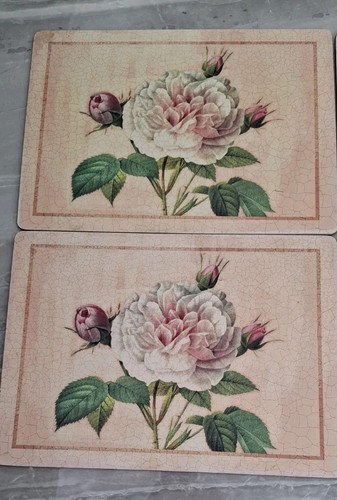 Set floral rose cork back - set, 9