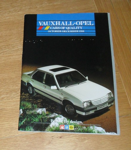 Vauxhall brochure 1986 opel - vauxhall,