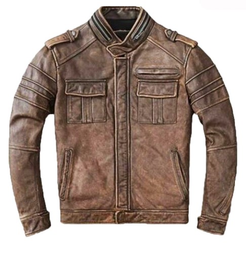 Men vintage distressed brown - men's,