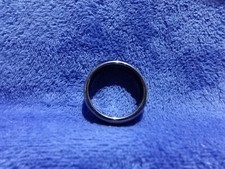 BNWT Solid Haematite D Shaped Ring - Size 9/R-S