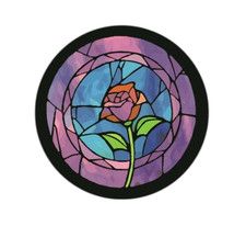 Rose Stained Glass Sticker
