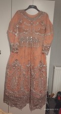 Pakistani/ Indian Maxi Heavy Embroidered Dress with Trouser & Doppta Size 10 New
