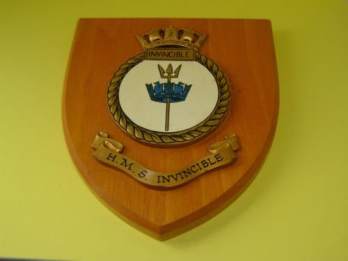 Hms invincible wooden shield - invincible,