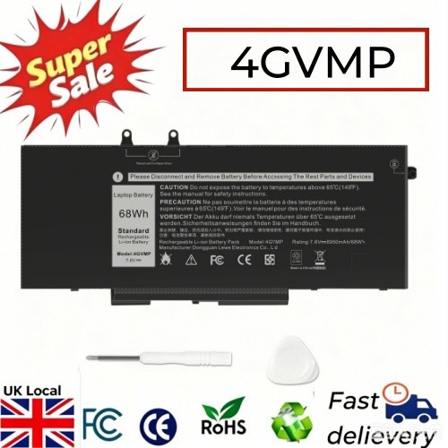 4gvmp 68wh battery for - 68wh, dell