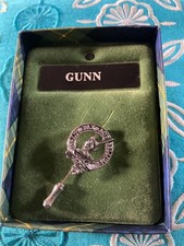 Scottish Clan Crest Badges ‘ GUNN’ By Art Pewter Silver Ltd 1981 Scotland