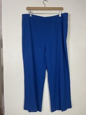 David Nieper Cobalt Blue Pull On Wide Leg Trousers - Size 22