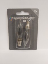Premier RF7, 1 x Pack of 2 Clear Spare Christmas Flicker Light Bulbs, E10 mes 
