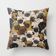 Cushion Pillow Cover Pug Cute