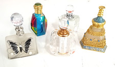 COLLECTABLE MINIATURE SCENT  PERFUME BOTTLES BUNDLE X5 Decorative Glass/Crystal