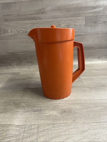 Vintage tupperware orange jug - vintage,