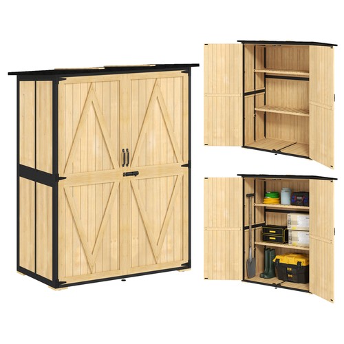 Outdoor storage cabinet wood - cabinet,,