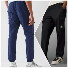 Adidas Trefoil Essential Woven Cargo Joggers Tracksuit Bottoms For Sale M-2XL  T