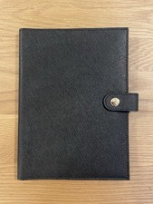 Kikki K A5 Leather Notebook Holder Textured Black