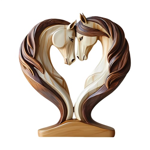 Horse sculpture wood - horse,