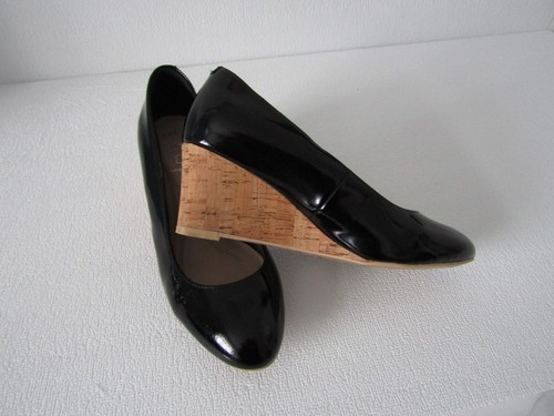 Leather black shoes - m&s,