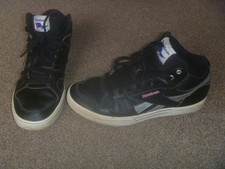 REEBOK Royal Flag Ladies Shoes  /Trainers Mid Size 5.5 UK (EU 38.5)Lace Up Black