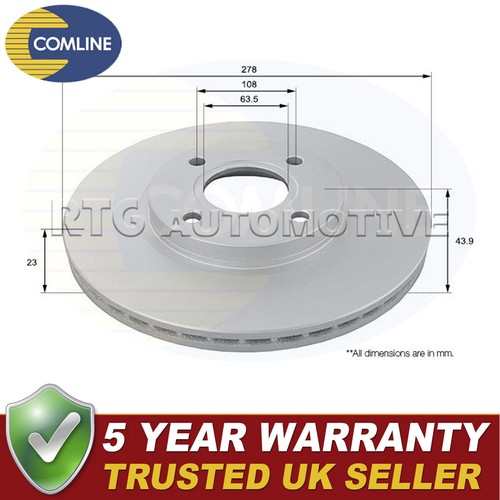 Comline front brake disc fits - front,