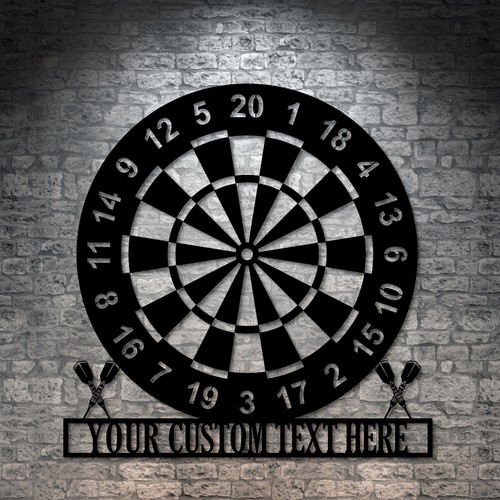 Personalized dart board metal - personalized,