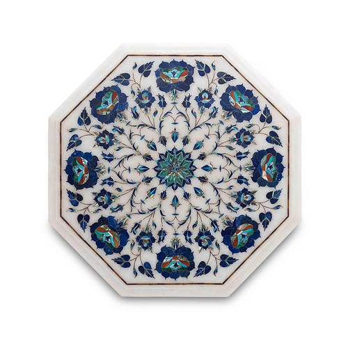 White marble table - table, top