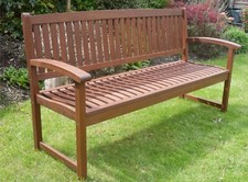 Henley 3 Seat Garden Bench Hardwood Outdoor Furniture FSC Certified VSlight 2nds