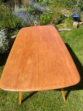 ercol elm plank dining table