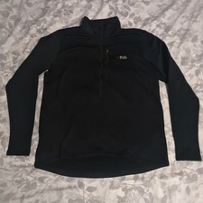 Rab Top Mens XXL Black PS Zip Top Power Stretch Layer Hiking Walking Polartec