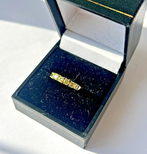 9ct Yellow Gold, 5 Stone Sphene & Diamond Ring