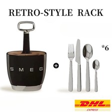 SMEG Black Cutlery Holder
