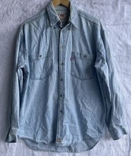 Levi’s Red Tab Shirt Men’s Size M Long Sleeve Button Up Denim Barn Chore Cowboy