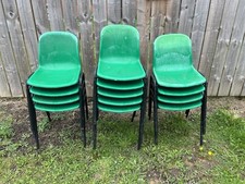 Green Small Stacking Children’s School Chairs X 13
