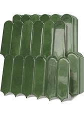 Dark Green Peel and Stick self adhesive wall Tiles for Bathroom Kitchen Thick