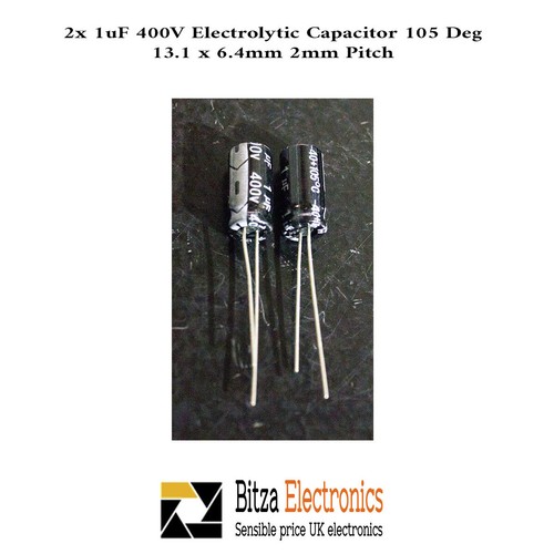 1uf 400v electrolytic - 2x,