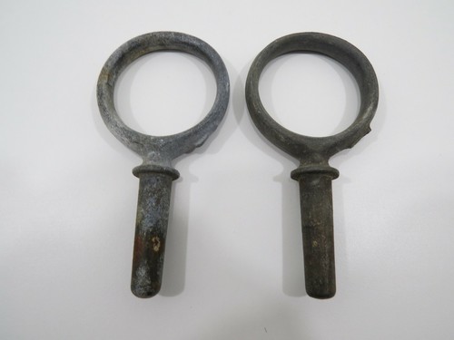 Old galvanized pair oar - old,