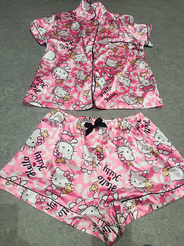 Hello kitty pink satin pyjama - kitty,