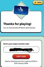 Merlin Voucher £50 Off Merlin Short Breaks McDonald’s Monopoly Wins 2025