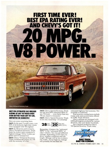 1981 print chevy v8 - 1981,