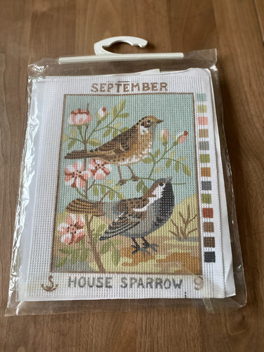 September sparrow bird cross - september,
