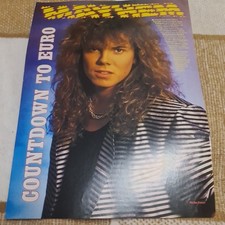Vintage JOEY TEMPEST EUROPE 80S A4 POSTER KERRANG MAGAZINE CLIPPING