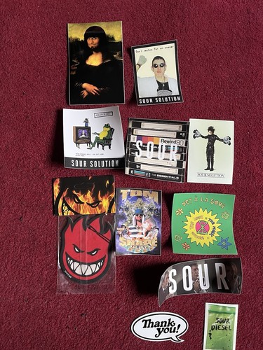 Skateboard sticker pack sour - sticker,