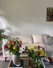 MODERNA BOUCLE 3-SEATER SOFA NATURAL COLOUR