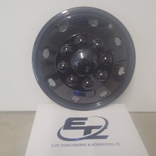 WHEEL TRIM 1 x SINGLE 15" BLACK GLOSS PLASTIC MOTORHOME VANS HORSEBOX  3.5 ton