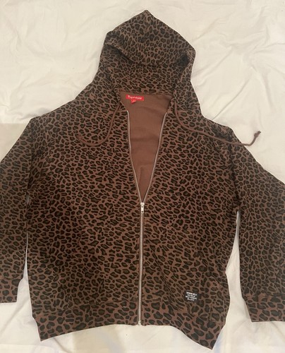 Supreme leopard print - print, hoodie