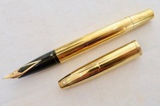 SHEAFFER IMPERIAL TRIUMPH TOUCHDOWN GOLD FILLED FOUNTAIN PEN 1970 FULLY SERVICED
